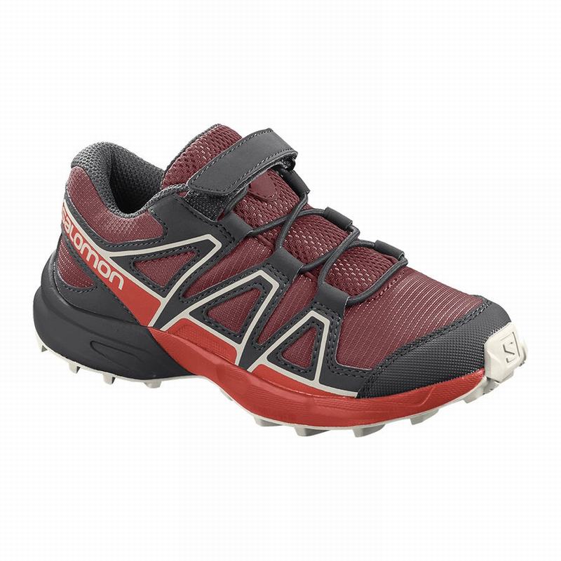 Salomon Singapore Kids Trail Running Shoes - SPEEDCROSS Red/Pink | 42981-AZCI